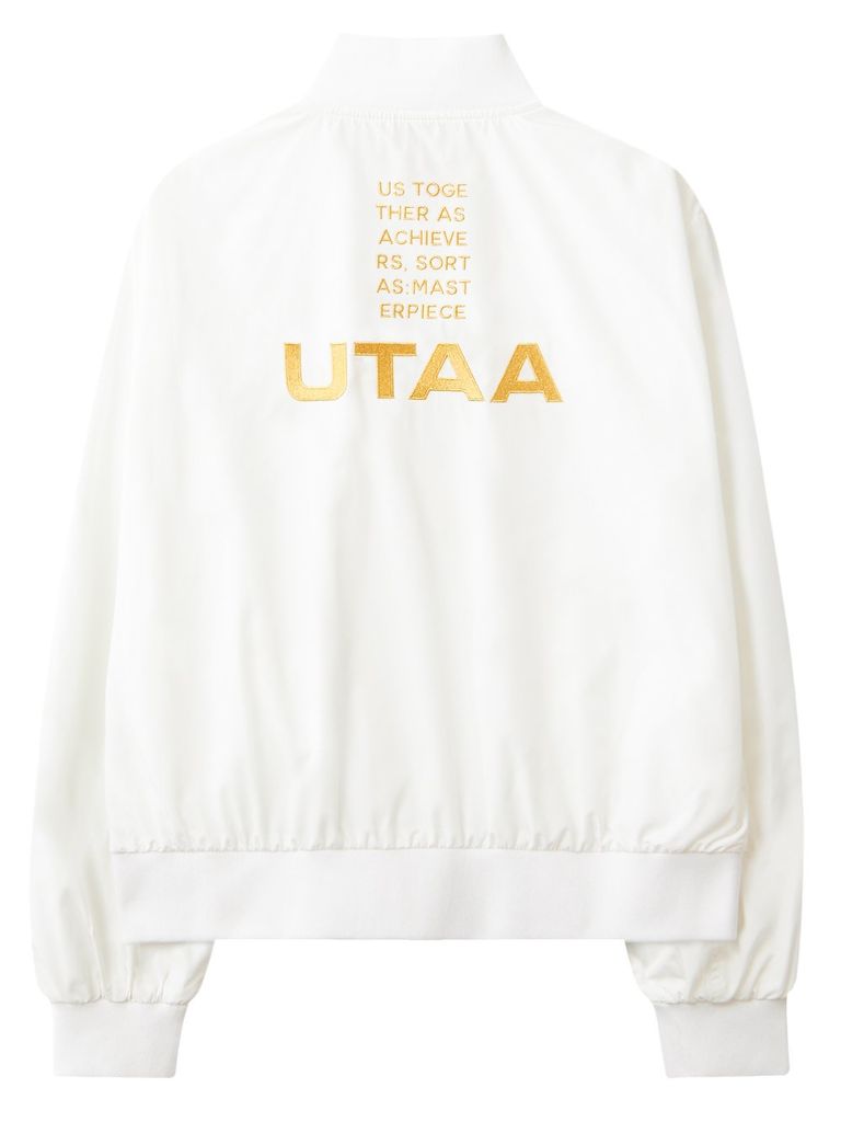 UTAA Gilt Ring Crown Panther Windbreaker Jumper : Women's White
