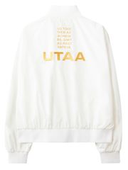 UTAA Gilt Ring Crown Panther Windbreaker Jumper : Women's White