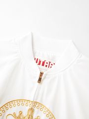UTAA Gilt Ring Crown Panther Windbreaker Jumper : Women's White
