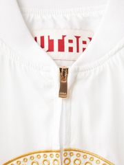 UTAA Gilt Ring Crown Panther Windbreaker Jumper : Women's White