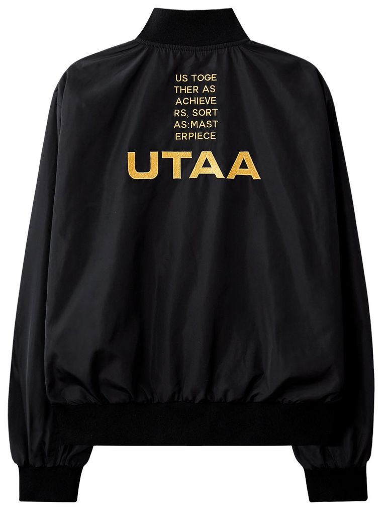 UTAA Gilt Ring Crown Panther Windbreaker Jumper : Men's Black