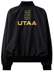 UTAA Gilt Ring Crown Panther Windbreaker Jumper : Men's Black