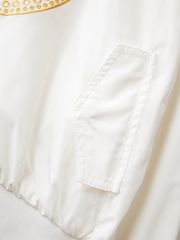UTAA Gilt Ring Crown Panther Windbreaker Jumper : Men's White