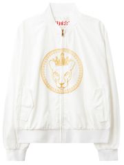 UTAA Gilt Ring Crown Panther Windbreaker Jumper : Men's White