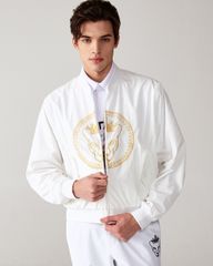 UTAA Gilt Ring Crown Panther Windbreaker Jumper : Men's White