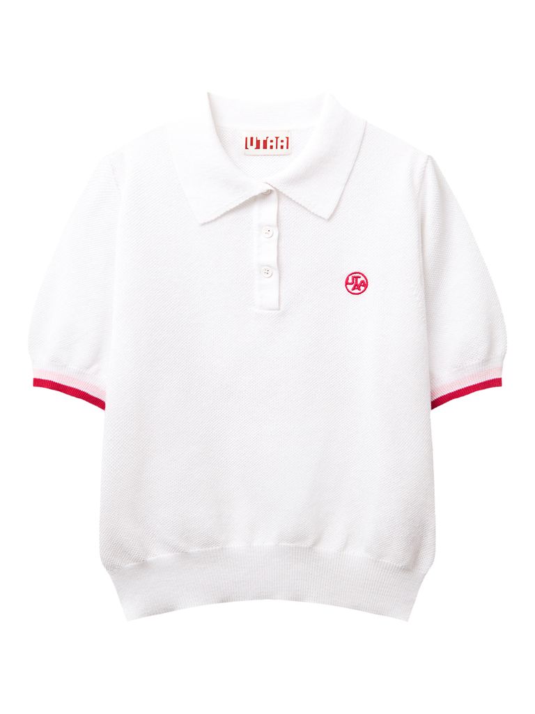 UTAA Amber Double Stripe PK Knit : Women's White