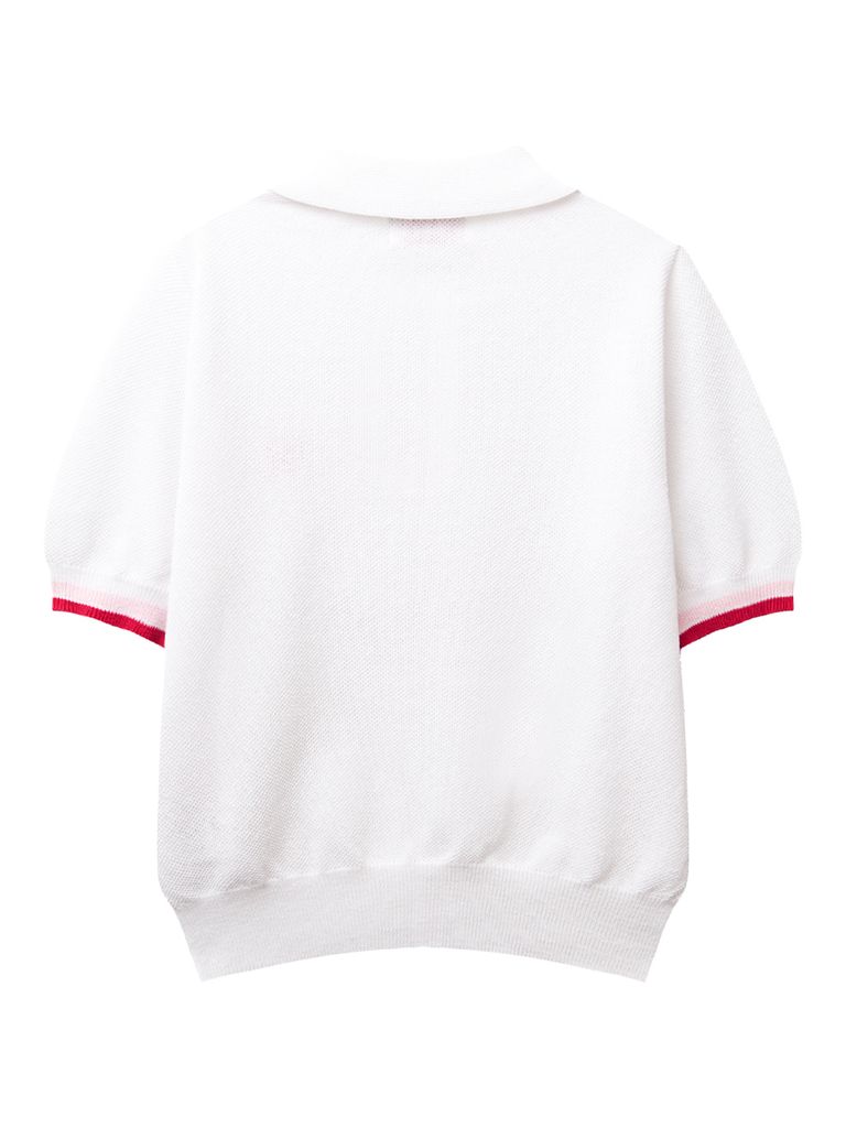 UTAA Amber Double Stripe PK Knit : Women's White