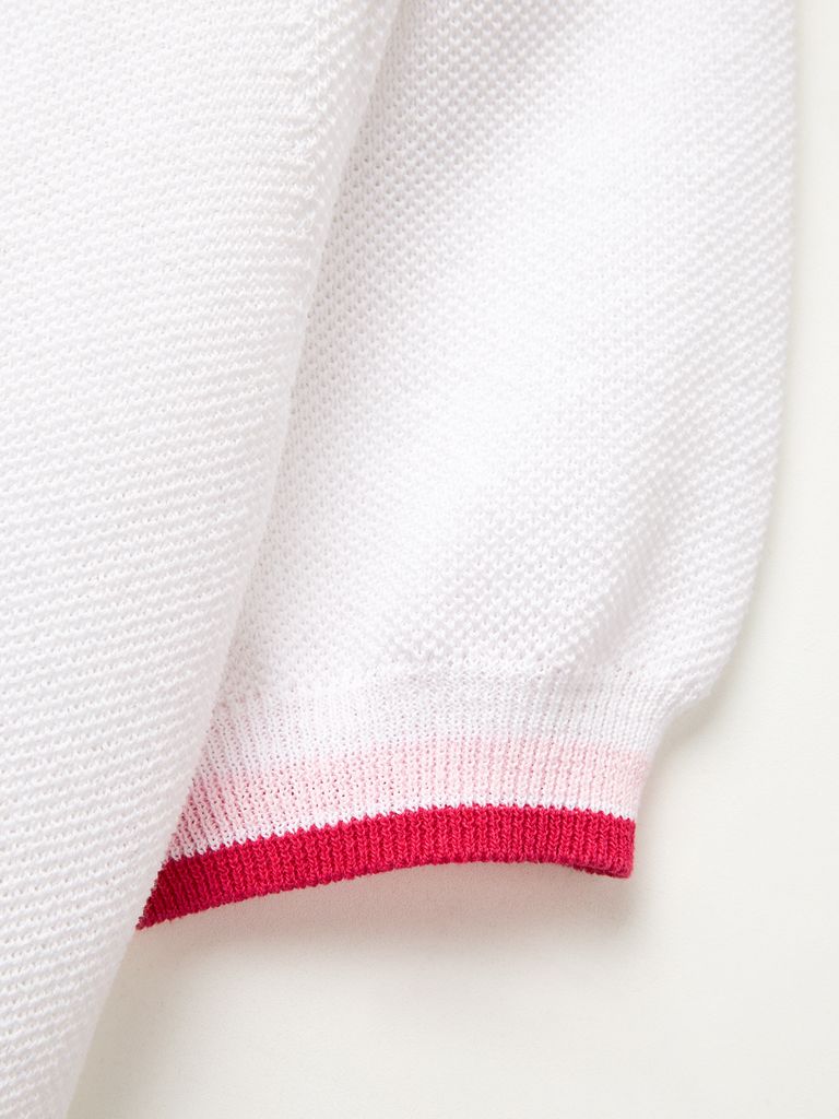 UTAA Amber Double Stripe PK Knit : Women's White