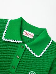 UTAA Dentelle Collar Scasi Knit : Women's Green