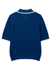 UTAA Dentelle Collar Scasi Knit : Women's Navy