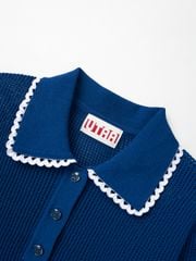 UTAA Dentelle Collar Scasi Knit : Women's Navy