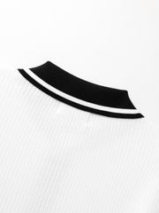 UTAA Dime Symbol Classic PK Knit : Women's White