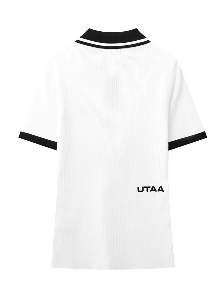 UTAA Dime Symbol Classic PK Knit : Women's White