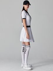 UTAA Dime Symbol Classic PK Knit : Women's White
