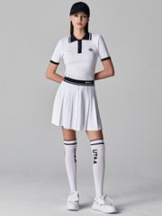 UTAA Dime Symbol Classic PK Knit : Women's White