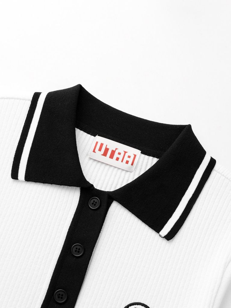 UTAA Dime Symbol Classic PK Knit : Women's White