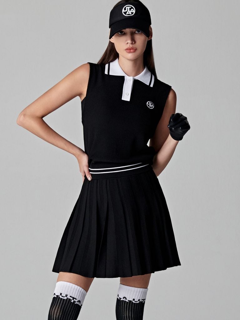 UTAA Dime Symbol PK Knit Sleeveless : Women's Black