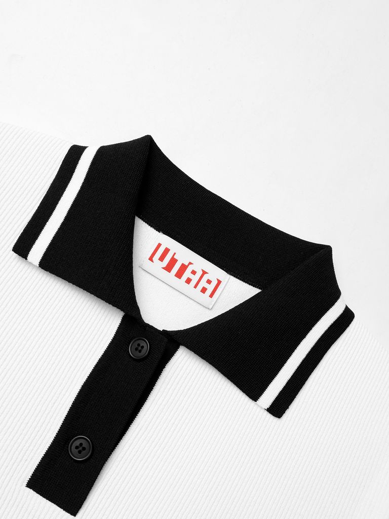 UTAA Dime Symbol PK Knit Sleeveless : Women's White