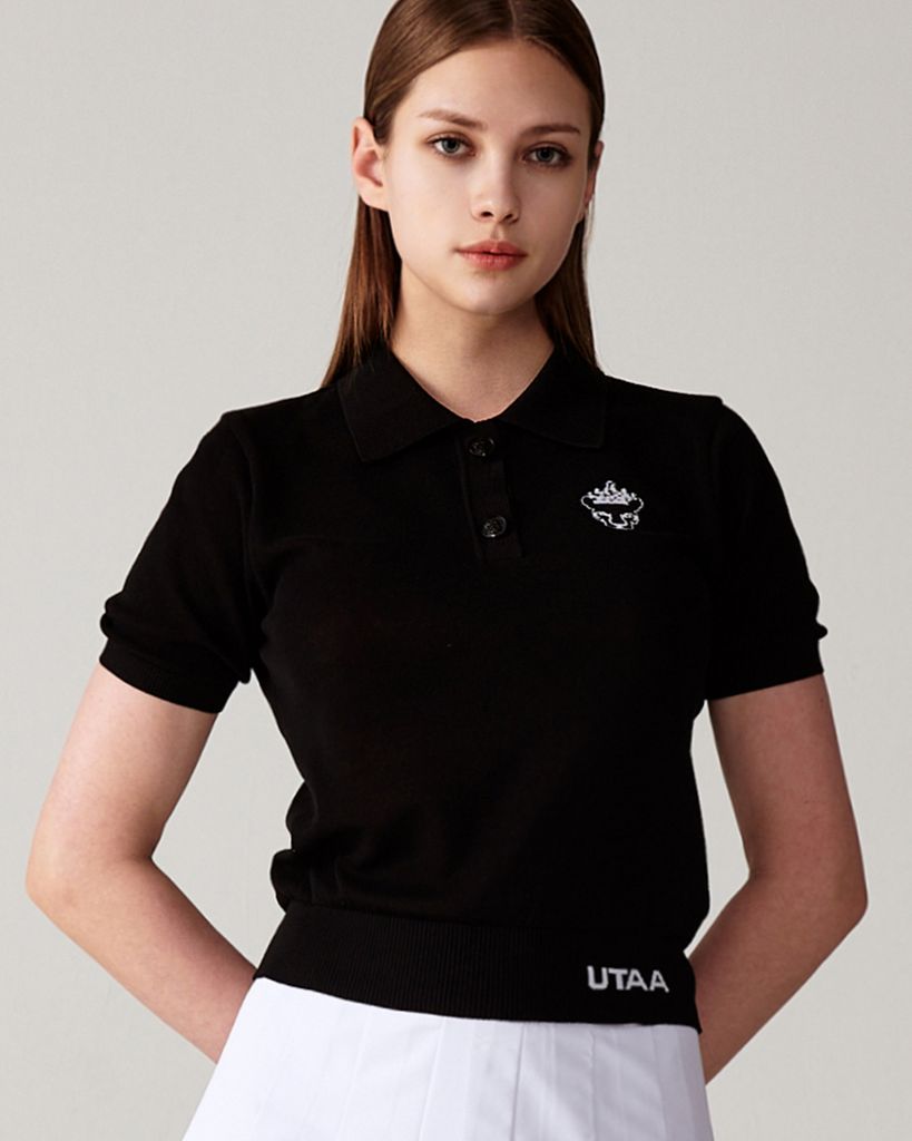 UTAA Crown Panther Wappen Classical PK Knit : Women's Black