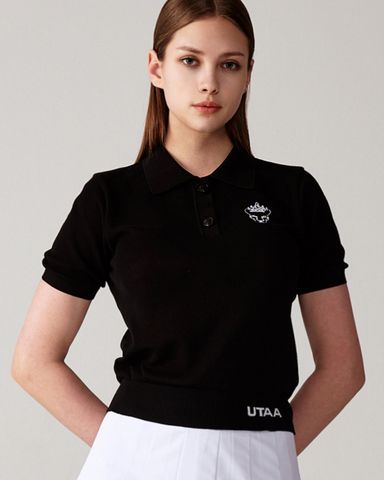 UTAA Crown Panther Wappen Classical PK Knit : Women's Black