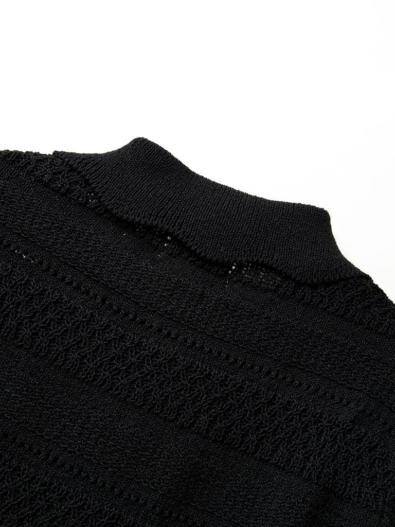 UTAA Twin Ruffle Knit PK Sleeve : Women's Black