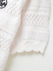 UTAA Twin Ruffle Knit PK Sleeve : Women's White