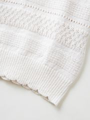 UTAA Twin Ruffle Knit PK Sleeve : Women's White