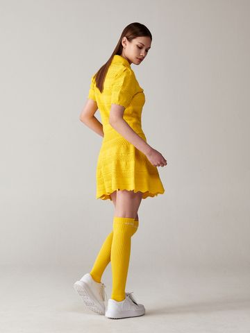 UTAA Twin Ruffle Knit PK Sleeve : Women's Yellow
