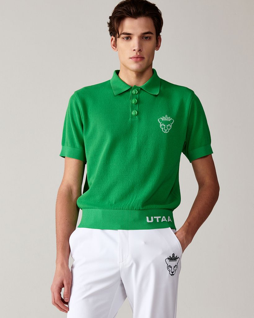 UTAA Crown Panther Wappen Classical PK Knit : Men's Green