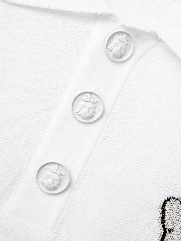 UTAA Crown Panther Wappen Classical PK Knit : Men's White