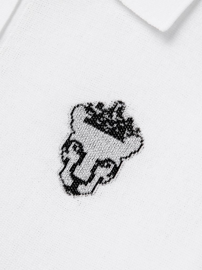 UTAA Crown Panther Wappen Classical PK Knit : Men's White