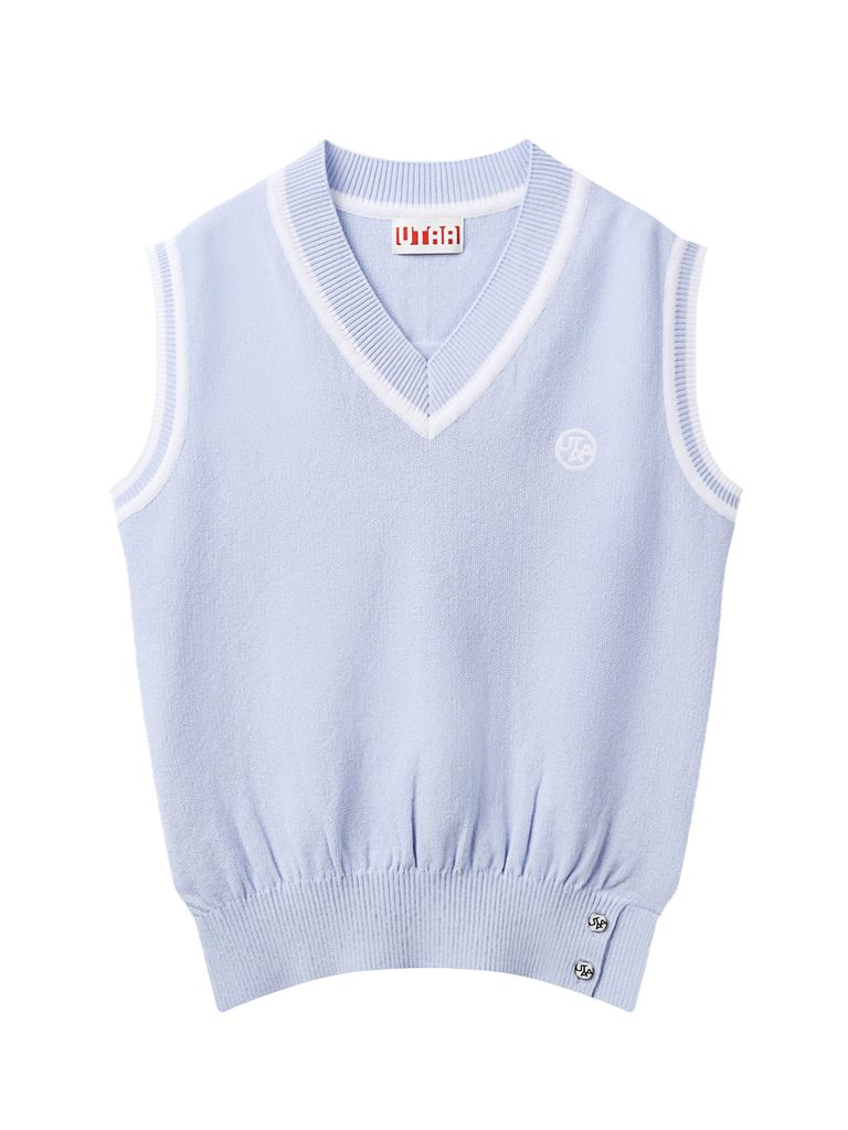 UTAA Symbol Sealing Classic Knit Vest : Women's Sky Blue