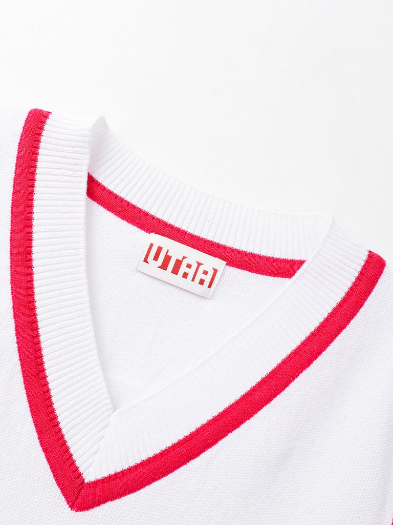 UTAA Symbol Sealing Classic Knit Vest : Women's White