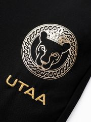 UTAA Marvel Crown Ring Panther Golden Switch Button Pants : Men's Black