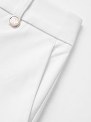 UTAA Marvel Crown Ring Panther Golden Switch Button Pants : Men's White