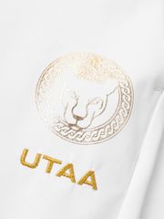 UTAA Marvel Crown Ring Panther Golden Switch Button Pants : Men's White