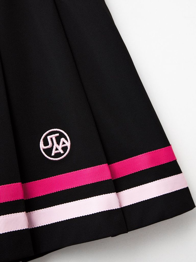 UTAA Dual Tape Mix Flare Skirt : Black