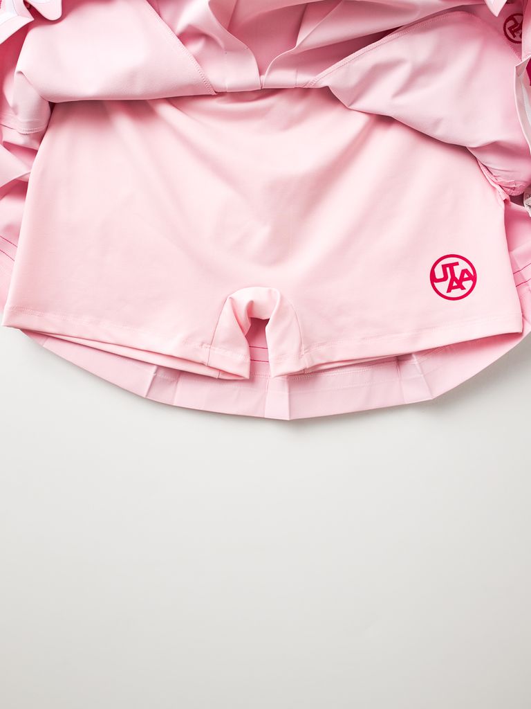 UTAA Dual Tape Mix Flare Skirt : Light Pink