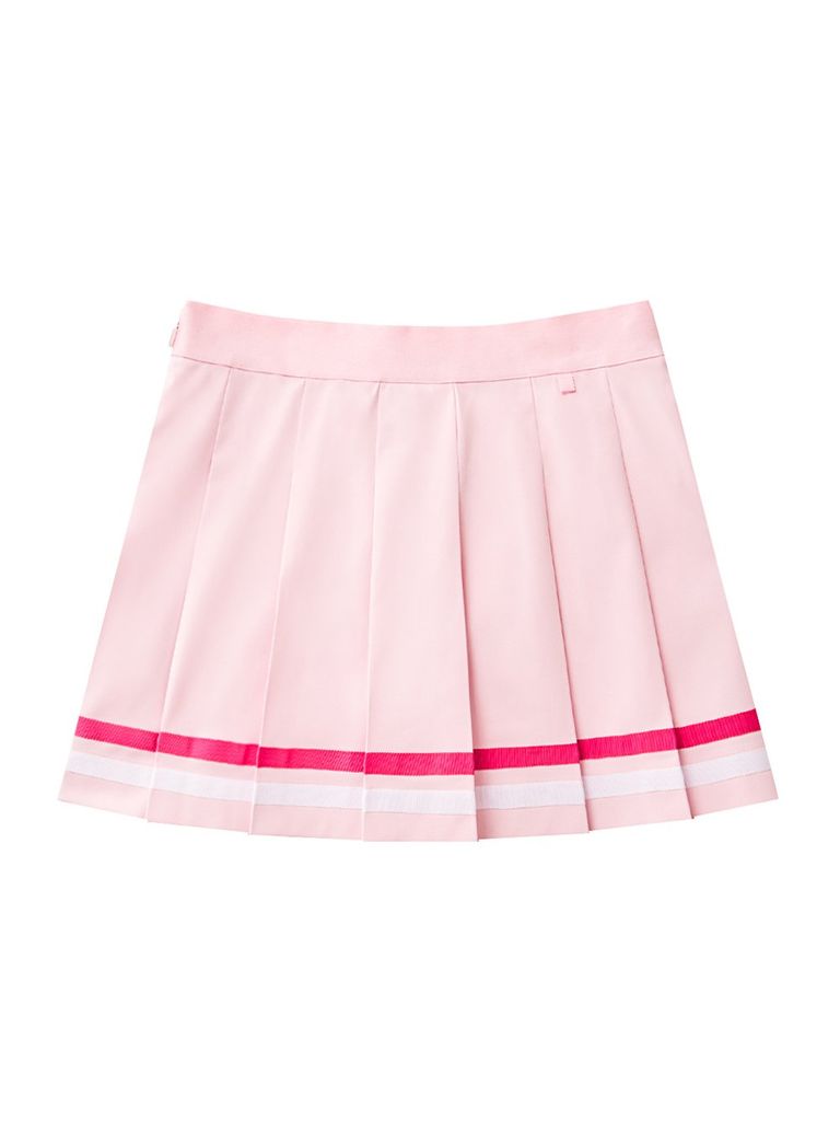 UTAA Dual Tape Mix Flare Skirt : Light Pink