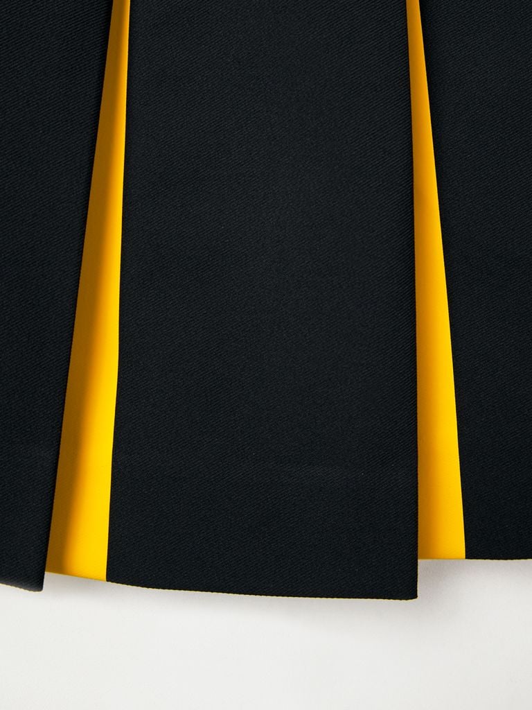 UTAA Sign Hidden Color Pleats Skirt : Black