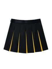 UTAA Sign Hidden Color Pleats Skirt : Black