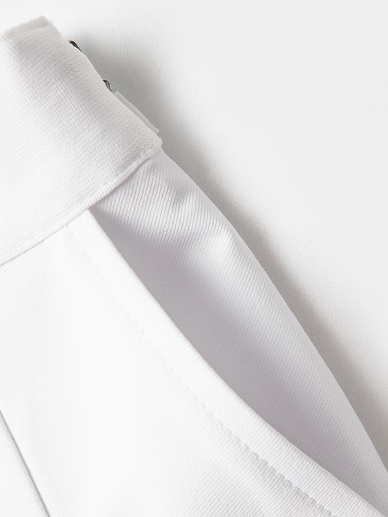 UTAA Sign Hidden Color Pleats Skirt : White