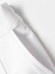 UTAA Sign Hidden Color Pleats Skirt : White