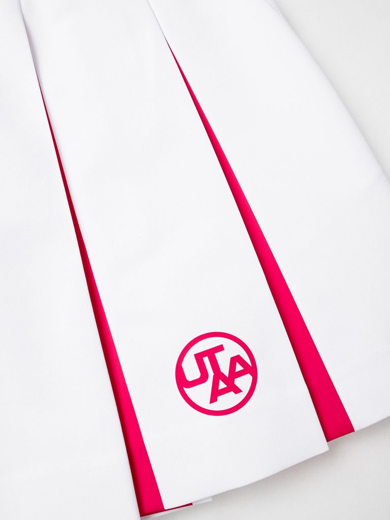 UTAA Sign Hidden Color Pleats Skirt : White