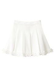 UTAA Blossom Prime Flare Skirt : White