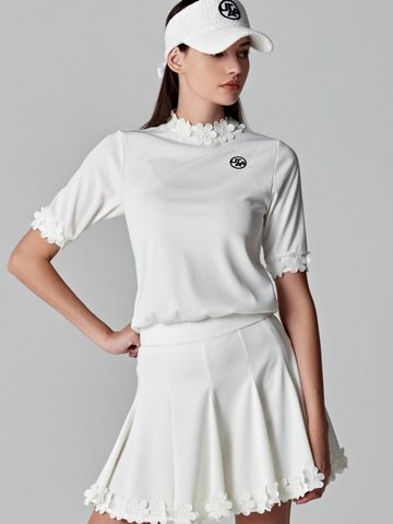 UTAA Blossom Prime Flare Skirt : White