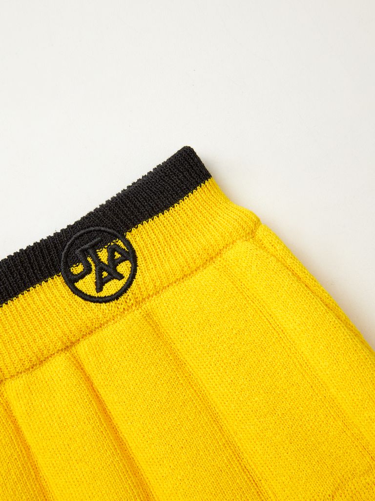 UTAA Amber Double Stripe Knit Flare Skirt : Yellow