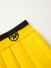 UTAA Amber Double Stripe Knit Flare Skirt : Yellow
