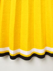 UTAA Amber Double Stripe Knit Flare Skirt : Yellow