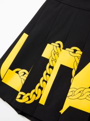 UTAA Helix String Pleats Skirt : Black